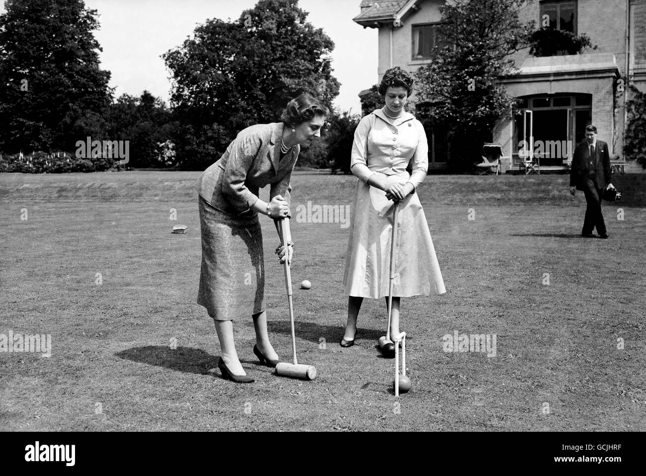 Duchess of Kent and the Princess Alexandra at 'Coppings' , Iver, Buckinghamshire Stock Photo