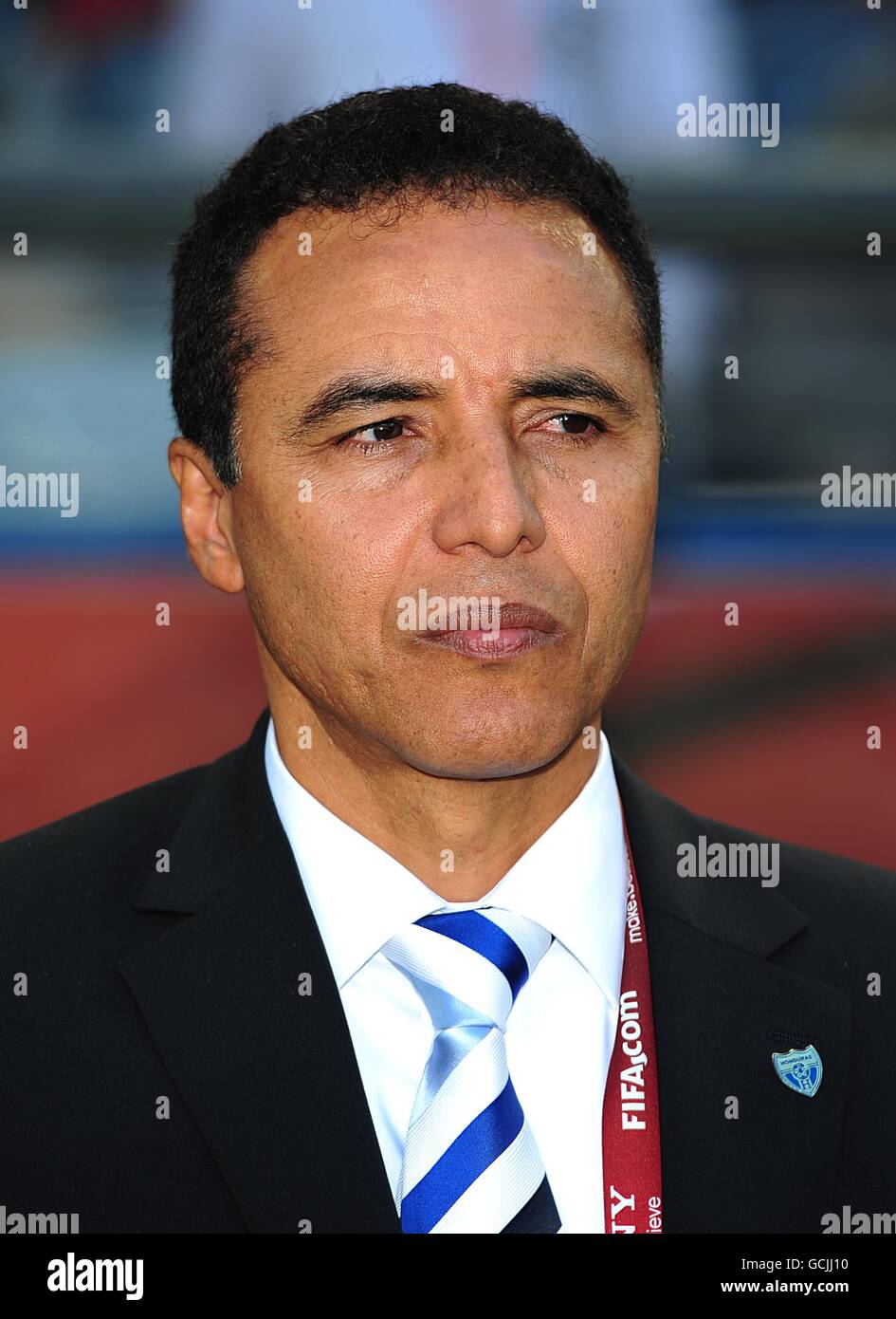 Honduras assistant coach Alexis Mendoza on the touchline in the absence of their head coach Reinaldo Rueda who recieved a toucline ban in a previous match. Stock Photo