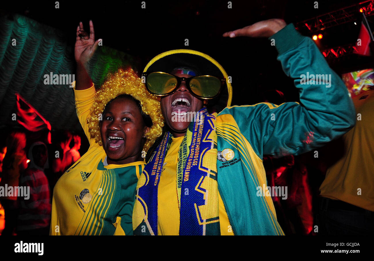 Soccer - 2010 FIFA World Cup South Africa - Group A - South Africa v Uruguay - Fans In Sun City Stock Photo