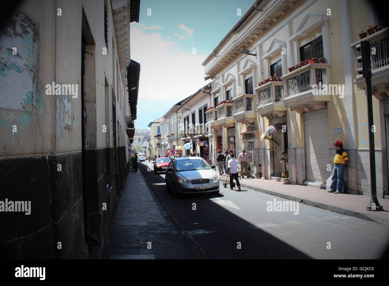 Historic Center, Buildings and Architecture, Daily life in Quito Stock Photo