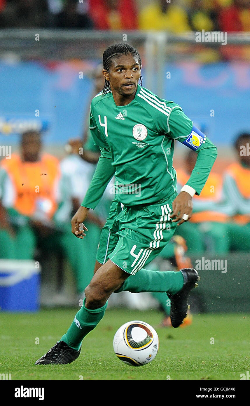 Soccer - 2010 FIFA World Cup South Africa - Group B - Nigeria v South Korea - Durban Stadium. Nwankwo Kanu, Nigeria Stock Photo