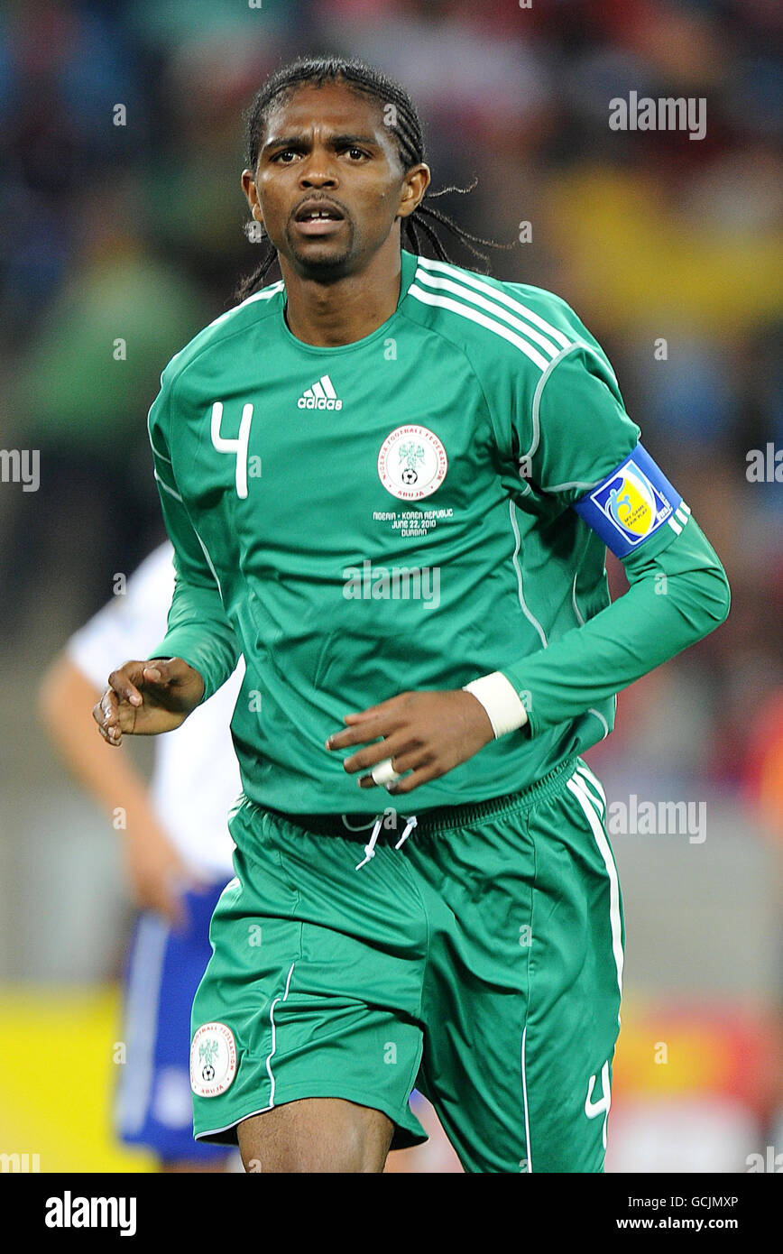 Soccer - 2010 FIFA World Cup South Africa - Group B - Nigeria v South Korea - Durban Stadium. Nwankwo Kanu, Nigeria Stock Photo