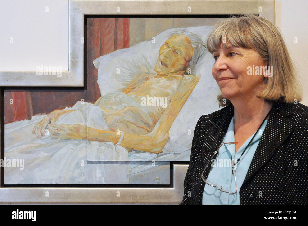 Artist Daphne Todd, winner of the BP Portrait Award 2010, with her work ...