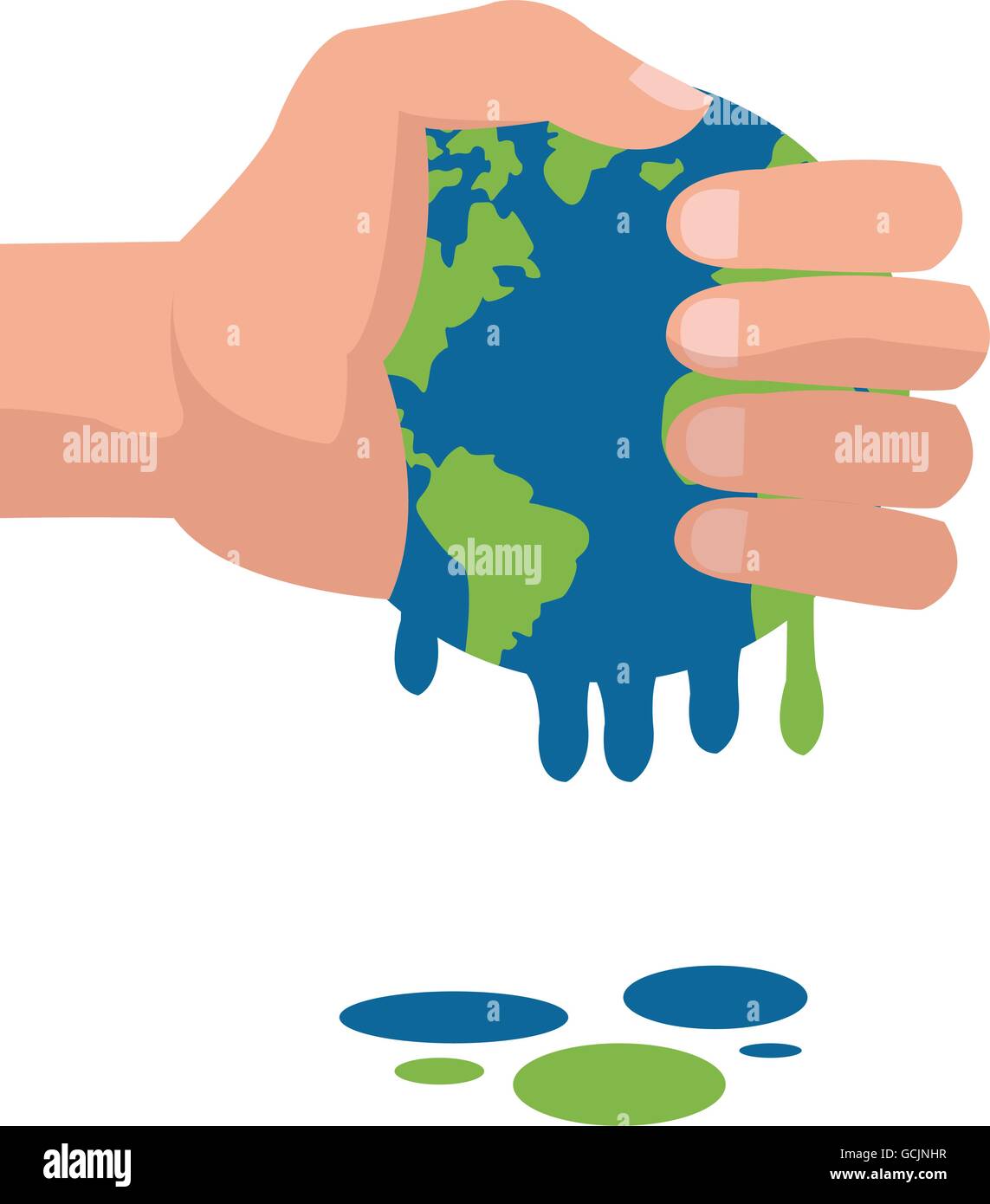 hand holding planet earth melting icon Stock Vector Image & Art - Alamy