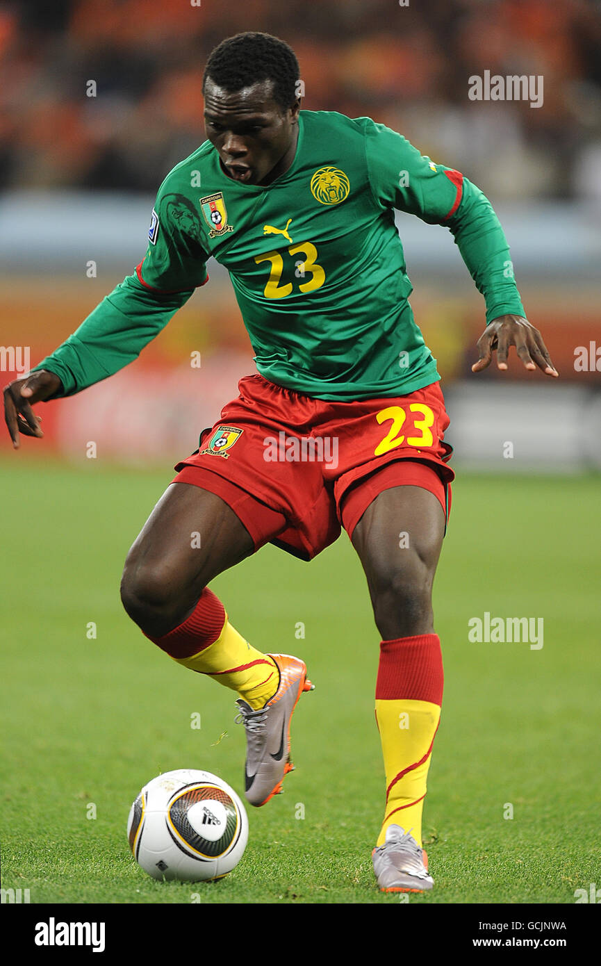 Soccer - 2010 FIFA World Cup South Africa - Group E - Cameroon v Netherlands - Green Point Stadium. Vincent Aboubakar, Cameroon Stock Photo