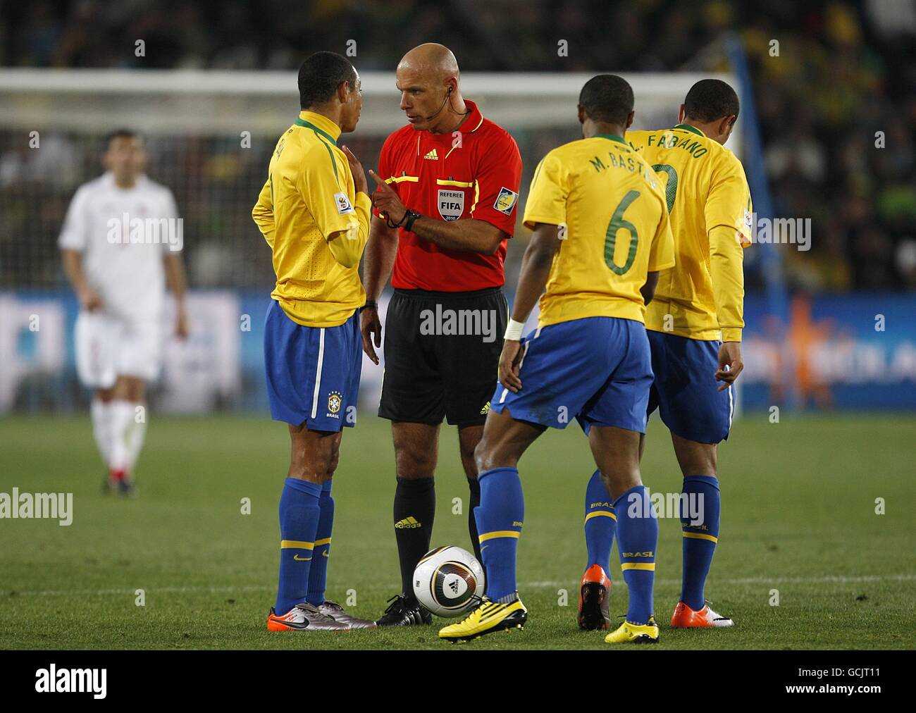 Soccer - 2010 FIFA World Cup South Africa - Round Of 16 - Brazil v Chile - Ellis Park Stock Photo