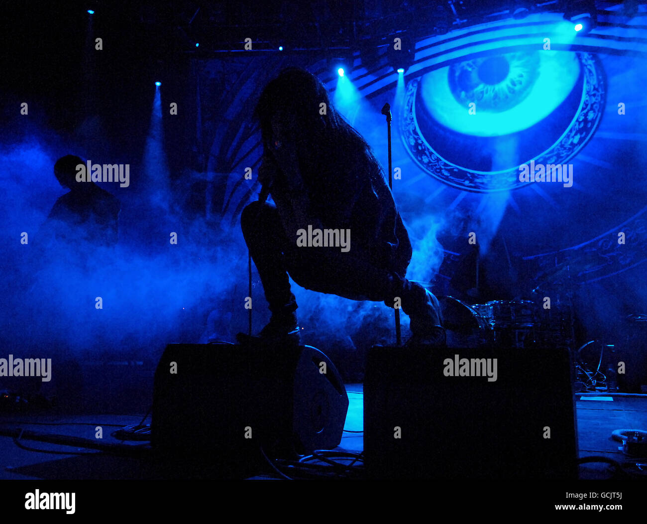 The Dead Weather perform on stage at The Roundhouse in north London. Stock Photo