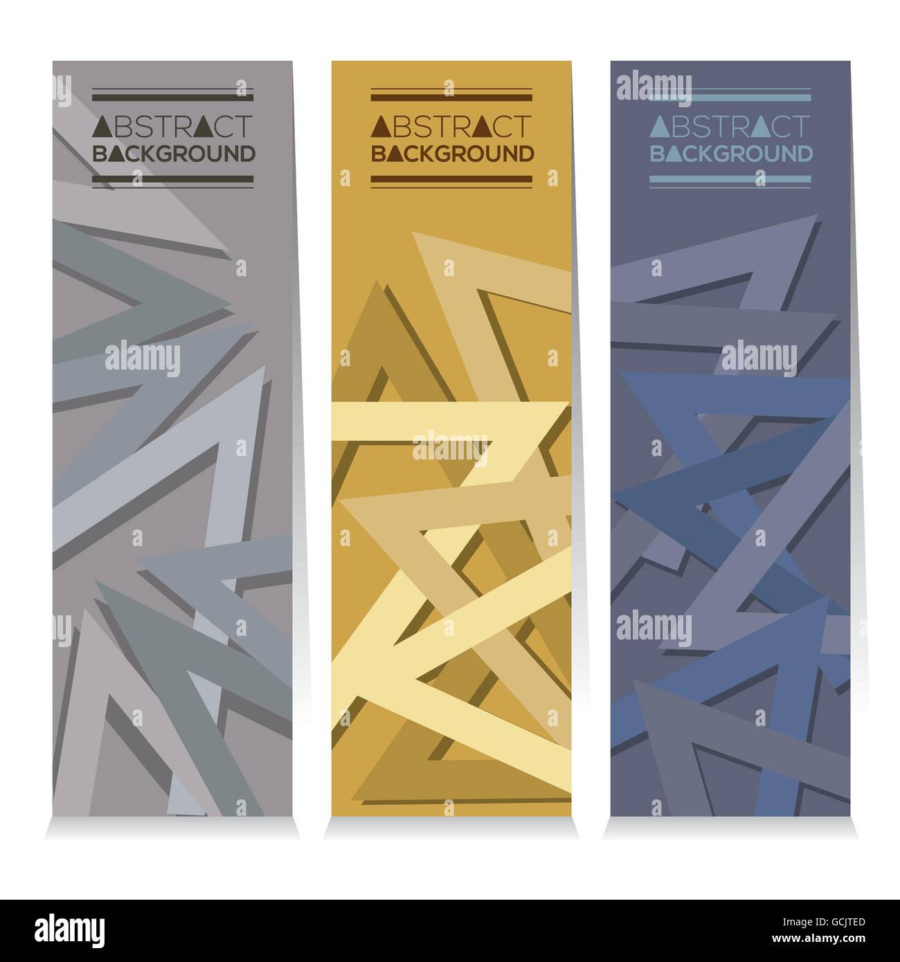 Vertical Banner Set Of Three Modern Graphic With Vintage Color Theme ...