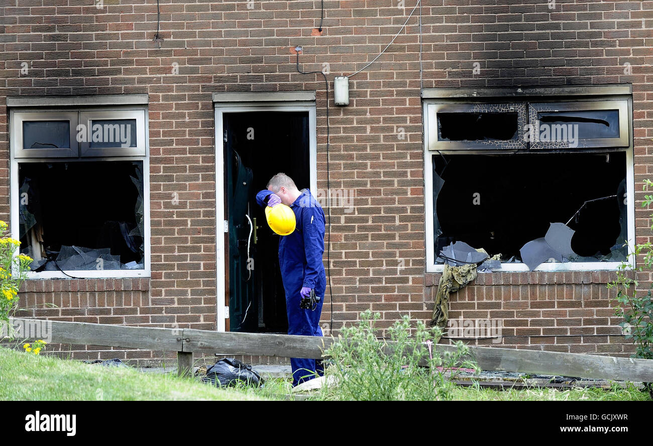 A general view of the house in Bradford where two children died ...
