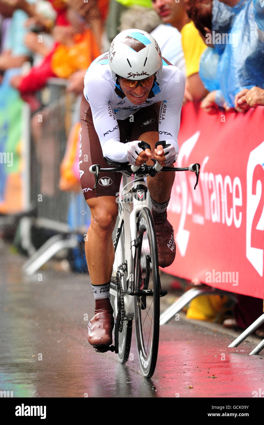 Cycling Tour de France 2010 Prologue Stock Photo Alamy
