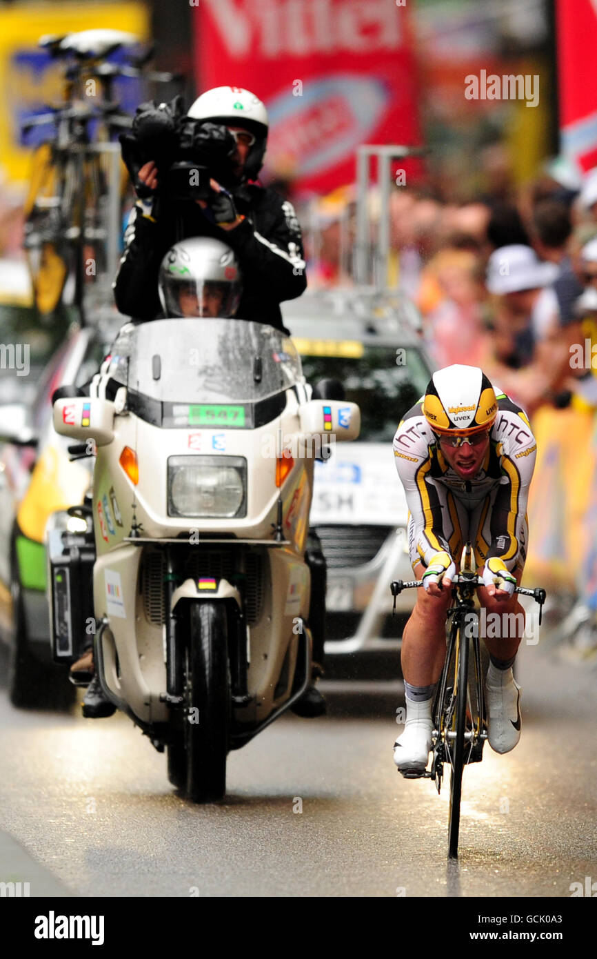 Cycling Tour de France 2010 Prologue Stock Photo Alamy