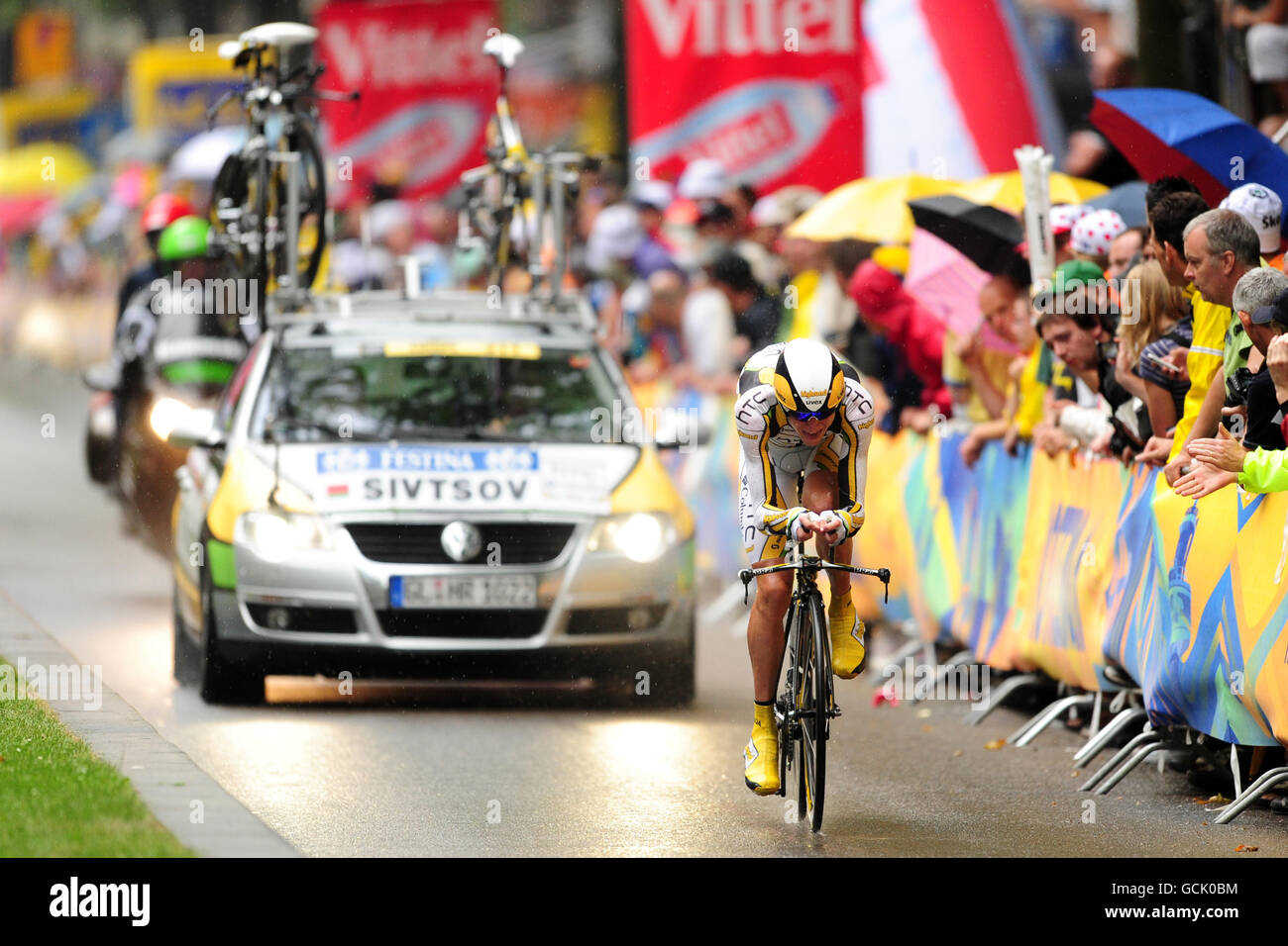 Cycling Tour de France 2010 Prologue Stock Photo Alamy