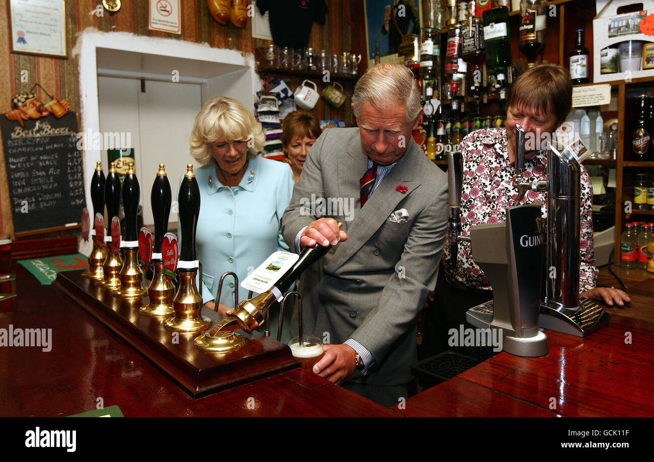 Prince of Wales visits Wales Stock Photo