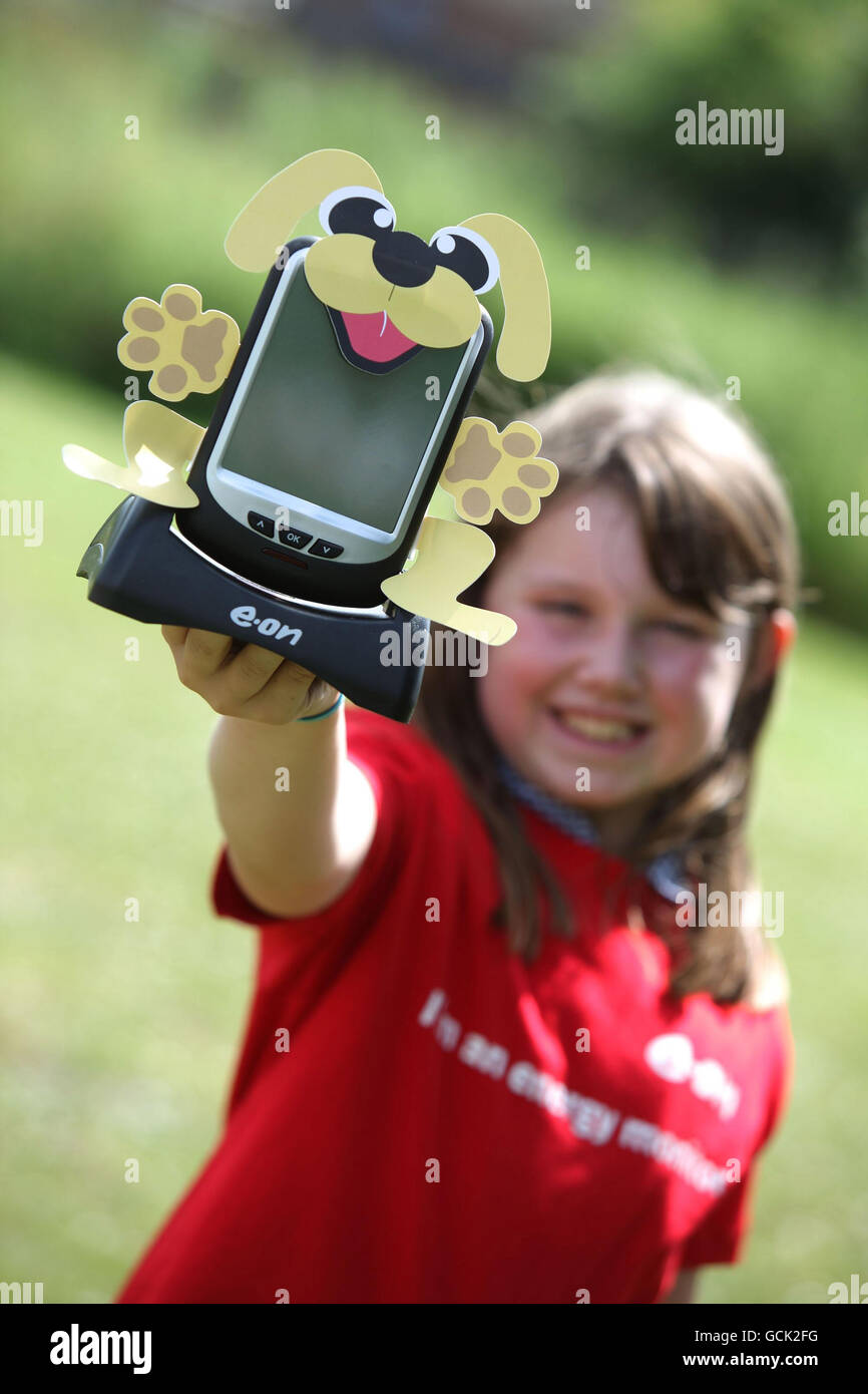 EON energy monitor adoption scheme Stock Photo Alamy