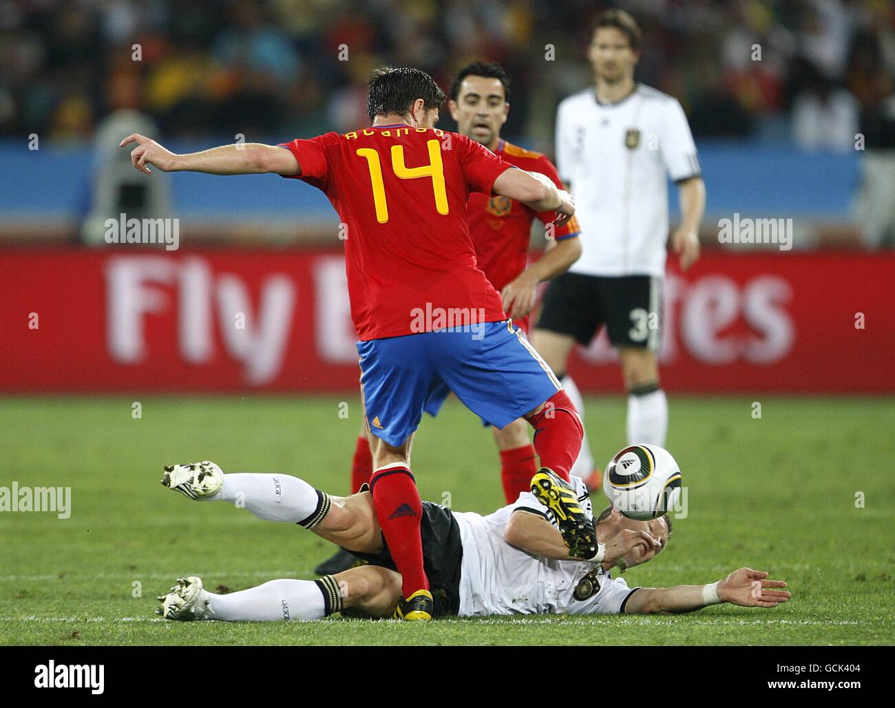Soccer - 2010 FIFA World Cup South Africa - Semi Final - Germany v Spain - Durban Stadium Stock Photo