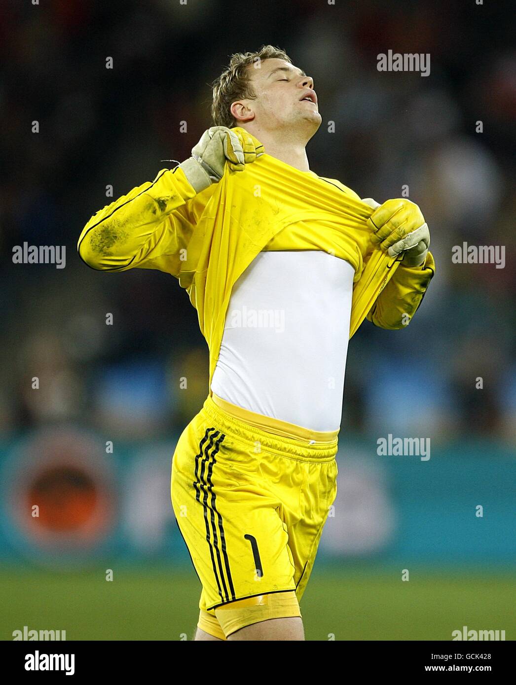 Soccer 2010 Fifa World Cup South Africa Semi Final Germany V Spain Durban Stadium Stock Soccer 2010 Fifa World Cup South Africa Semi Final Germany V Spain Durban Stadium Stock