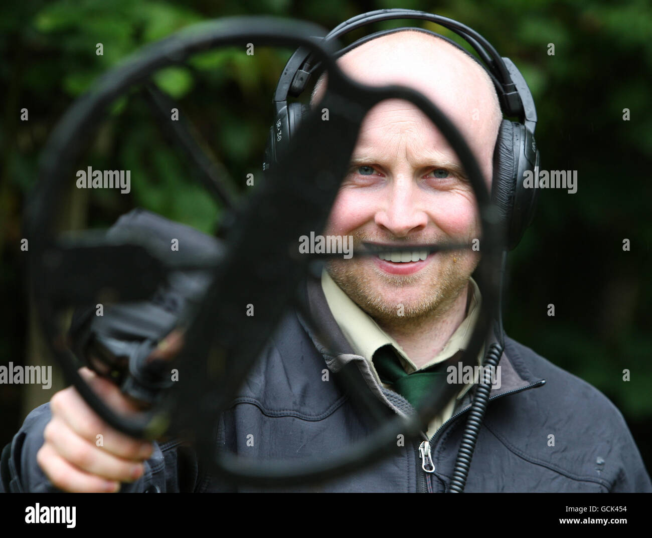 Photo dated 08/06/10 of metaldetecting enthusiast David Booth with his