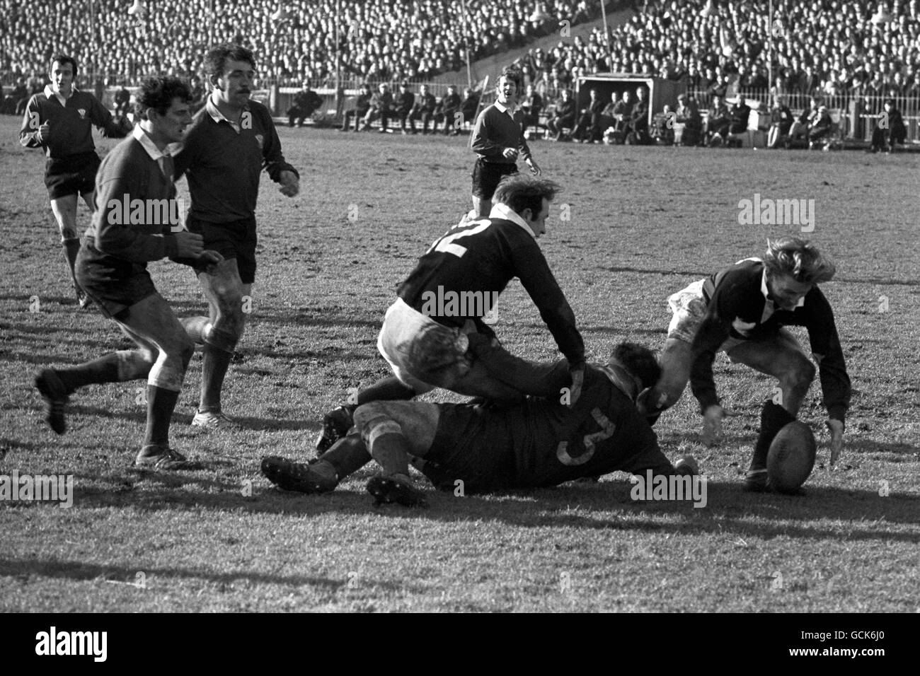 Rugby union five nations championship scotland Black and White Stock ...