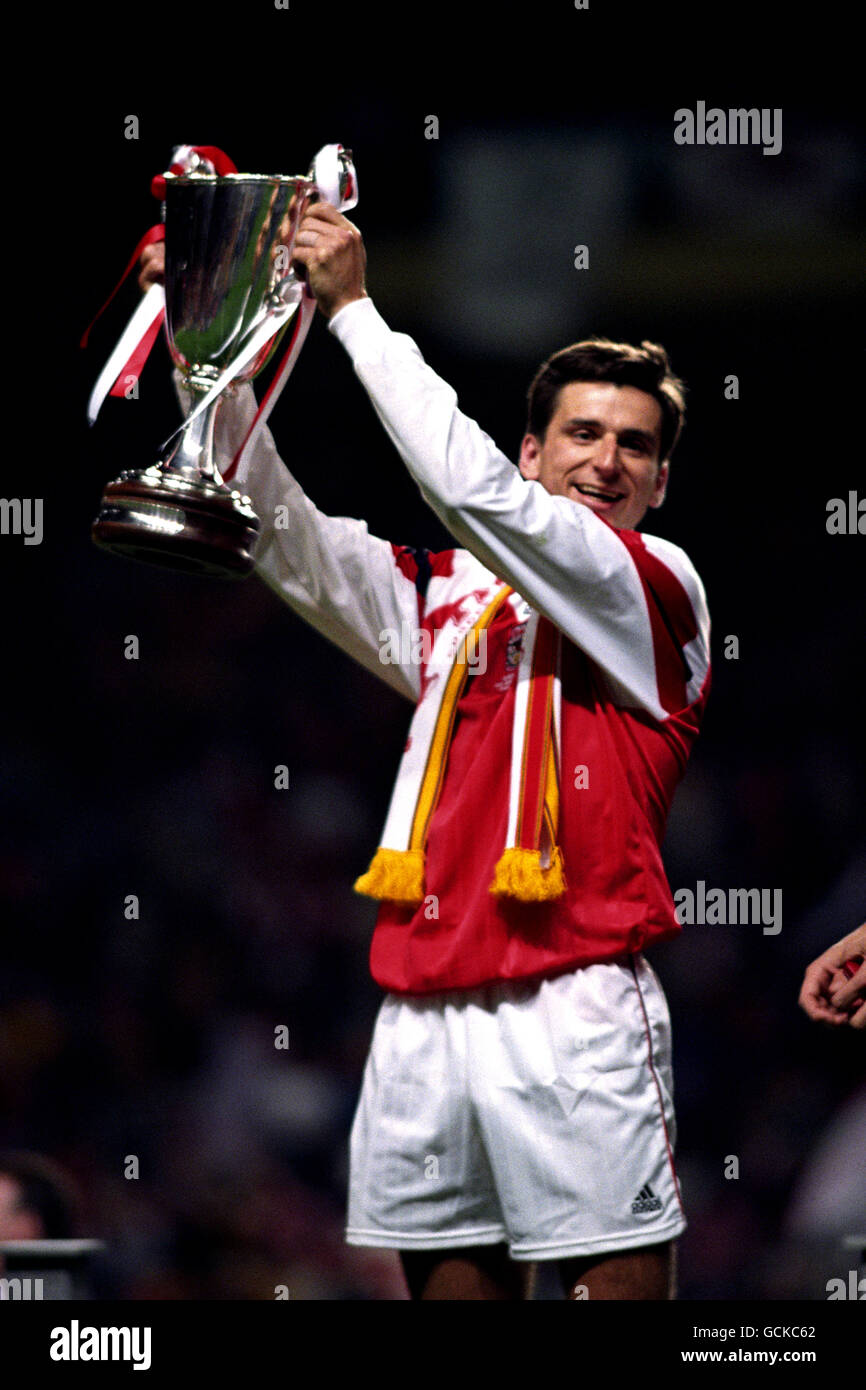 Soccer UEFA Cup Winners Cup Arsenal v Parma. Arsenal striker Alan