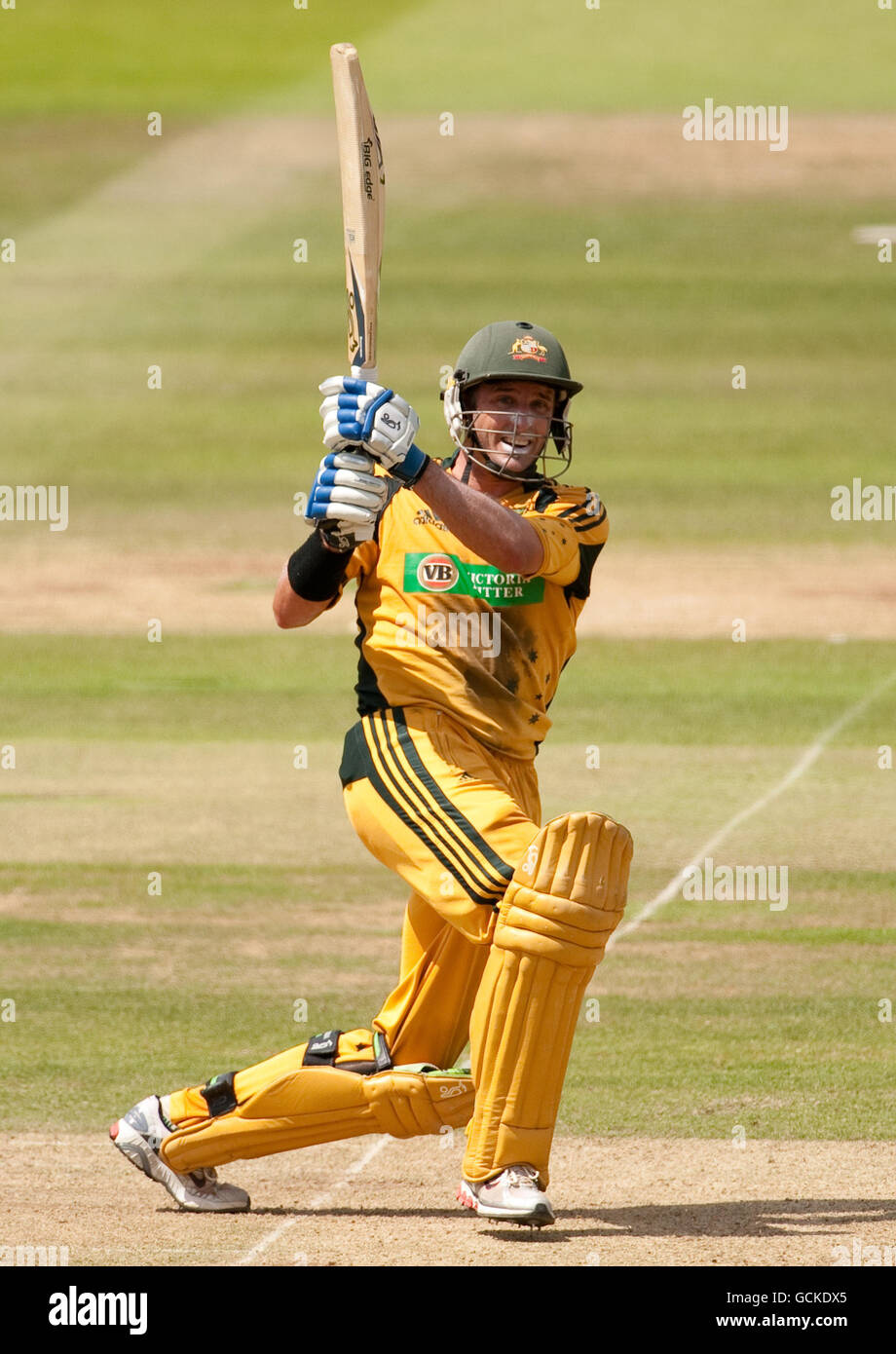 Australia's Michael Hussey bats during the Fifth Natwest One Day International at Lord's, London. Stock Photo