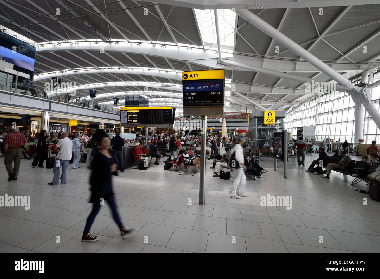 Stock Heathrow Airport Terminal Five. Terminal 5 at Heathrow Airport, Middlesex Stock Photo