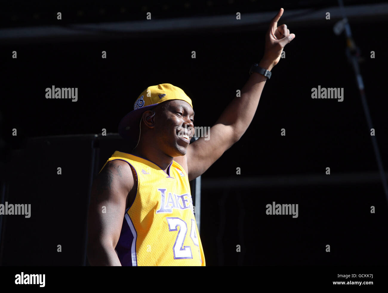 Dizzee Rascal performing at the T in the Park music festival in Balado ...