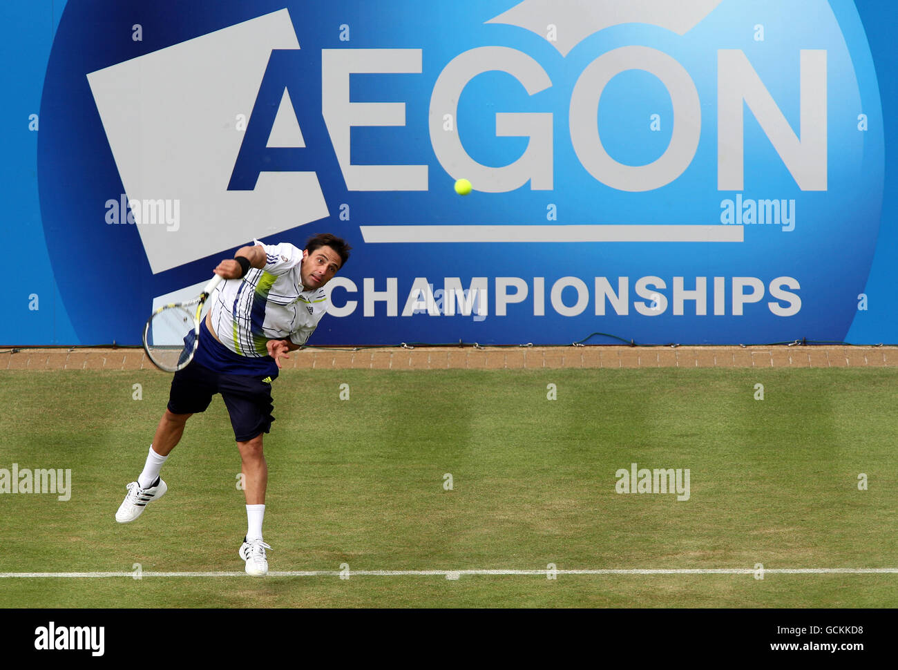 Brazil's Marcos Daniel in action during the AEGON Championships at The Queen's Club, London. Stock Photo