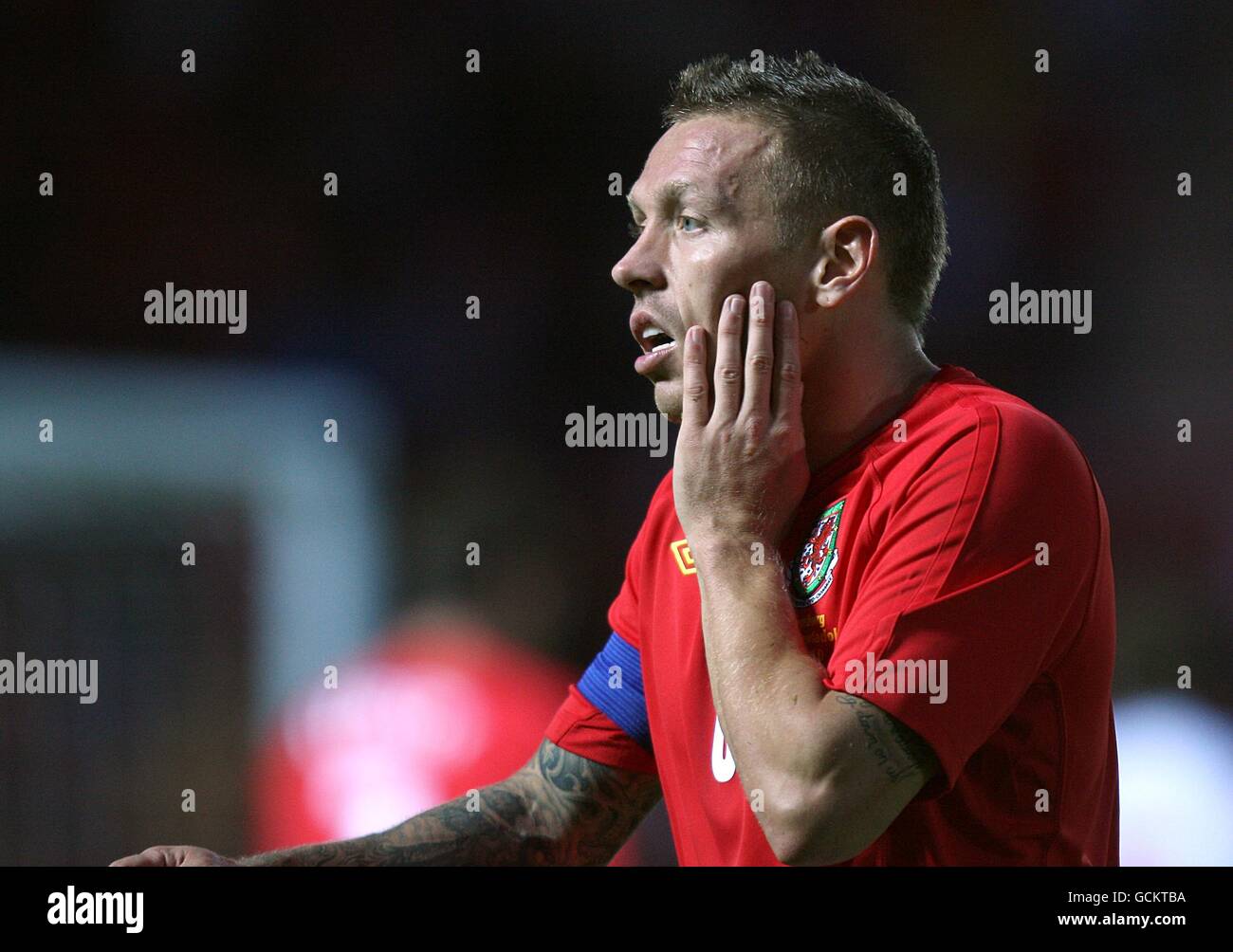 Soccer - International Friendly - Wales v Luxembourg - Parc y Scarlets. Wales' Craig Bellamy during the match Stock Photo