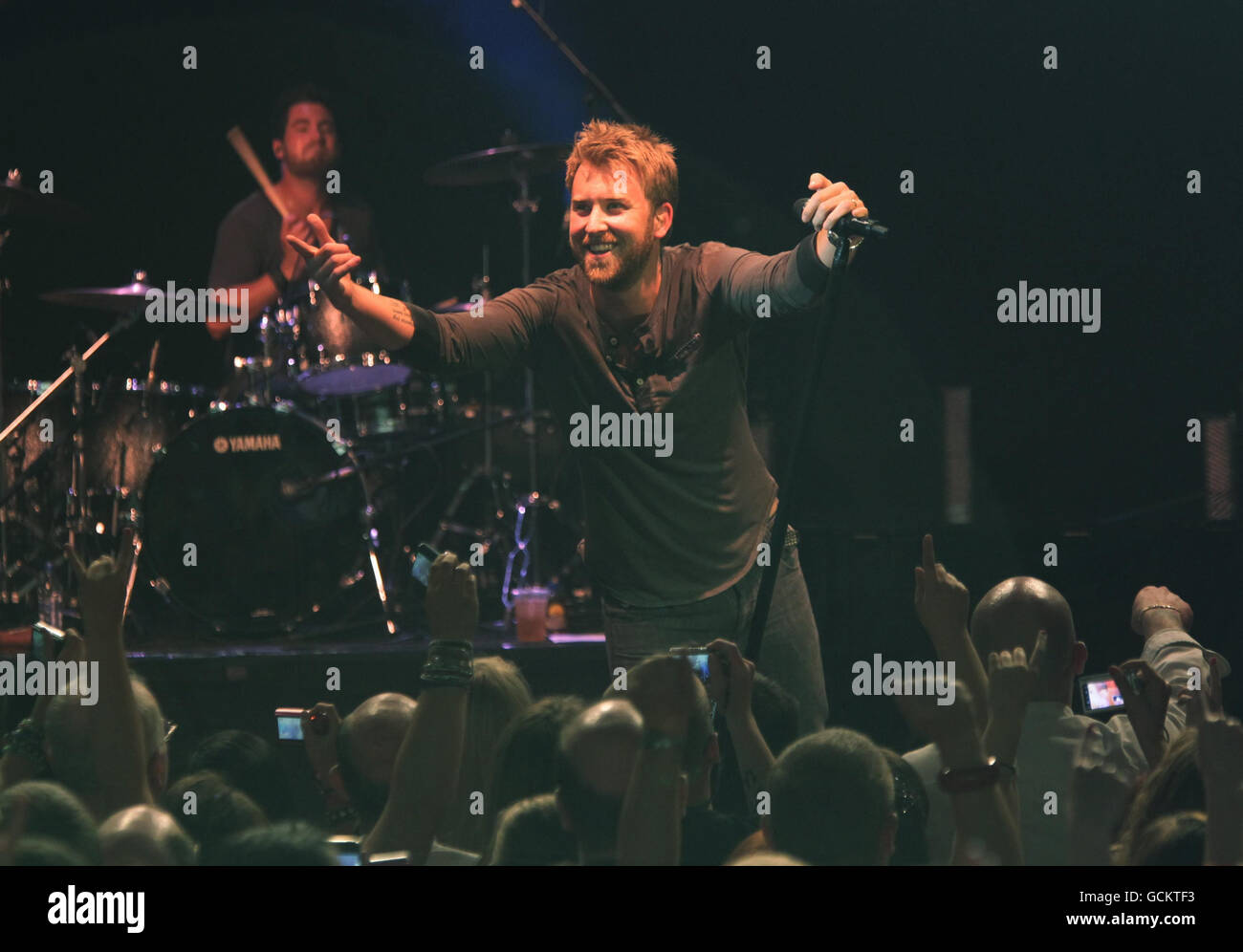 Charles Kelley of country music group Lady Antebellum performing at the Shepherds Bush Empire in west London. Stock Photo