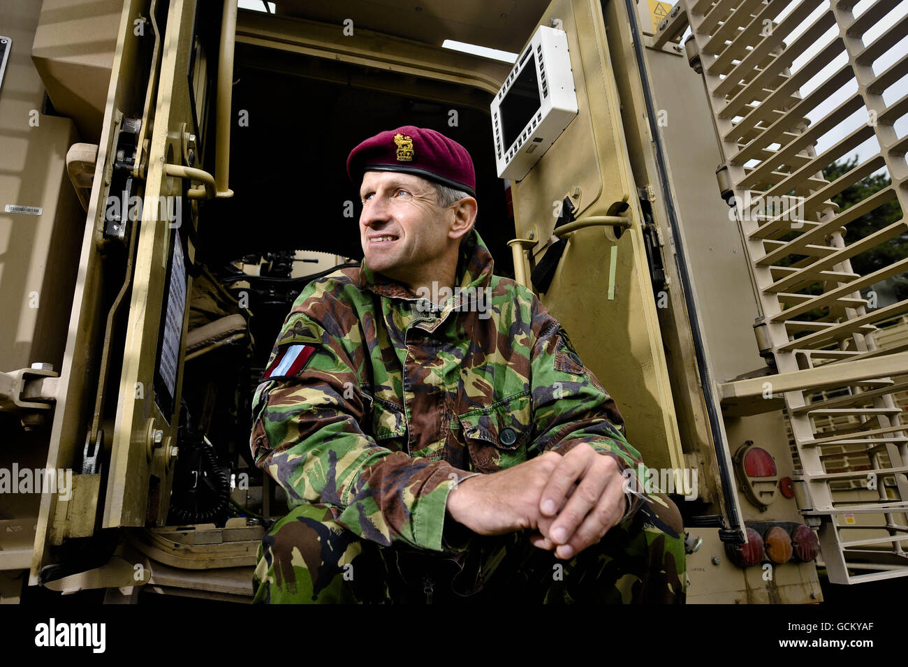 Brigadier James Chiswell MC, commander of 16 Air Assault Brigade, during a training exercise on Salisbury Plain. PRESS ASSOCIATION Photo. Picture date: Wednesday July 14, 2010. 16 Air Assault Brigade are due to deploy to Afghanistan on Operation HERRICK 13 later in the year. Photo credit should read: Ben Birchall/PA Wire Stock Photo
