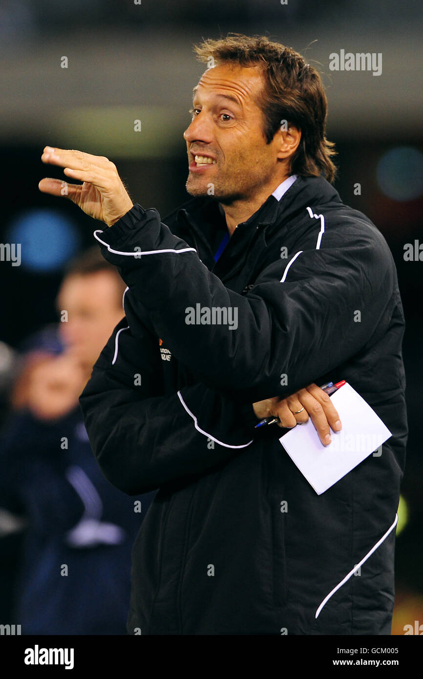 Soccer - Pre Season Friendly - Melbourne Heart v Everton - Etihad Stadium. John Van't Schip, Melbourne Heart managaer Stock Photo