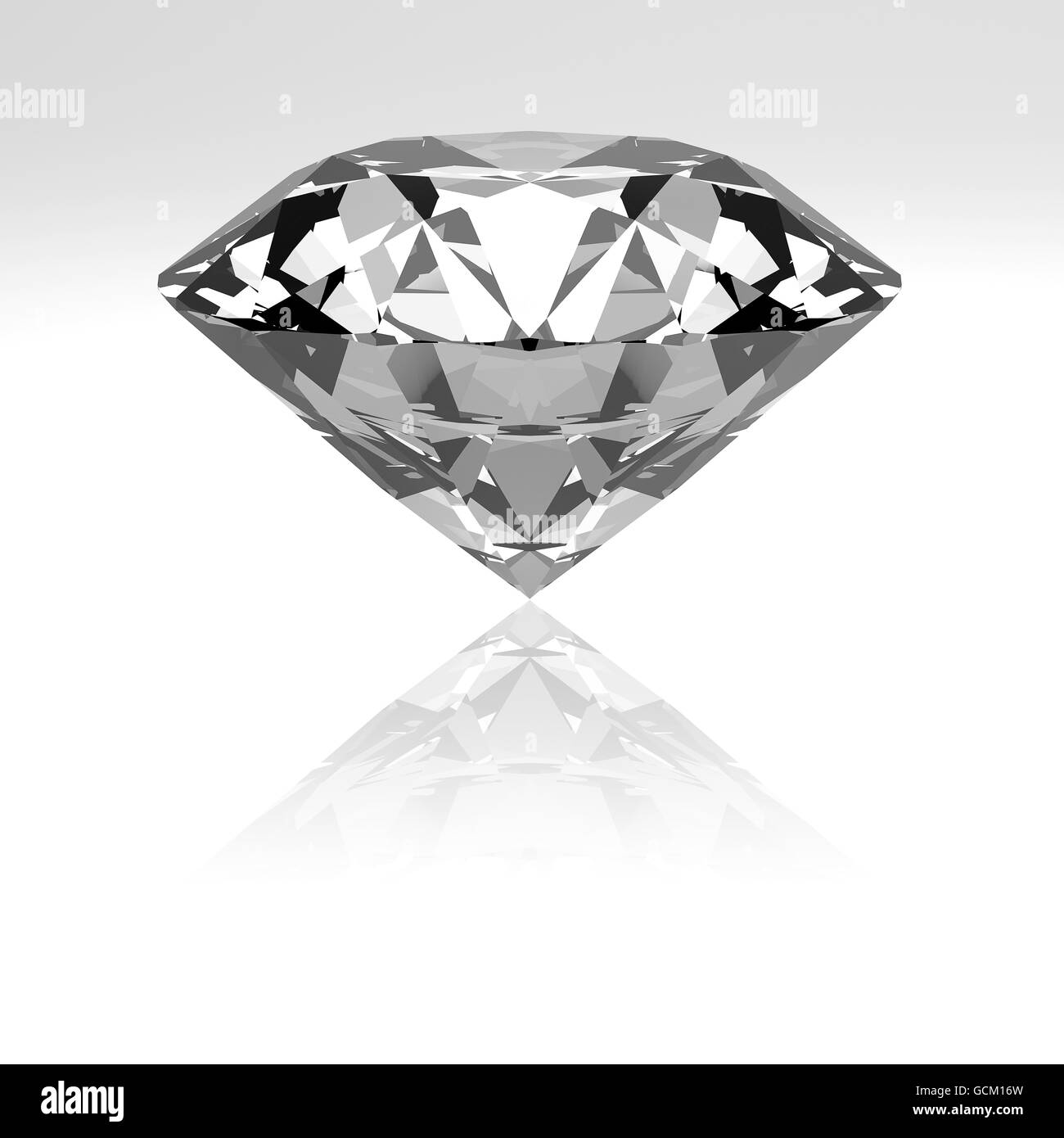 3D rendering of diamond isolated on white background Stock Photo - Alamy