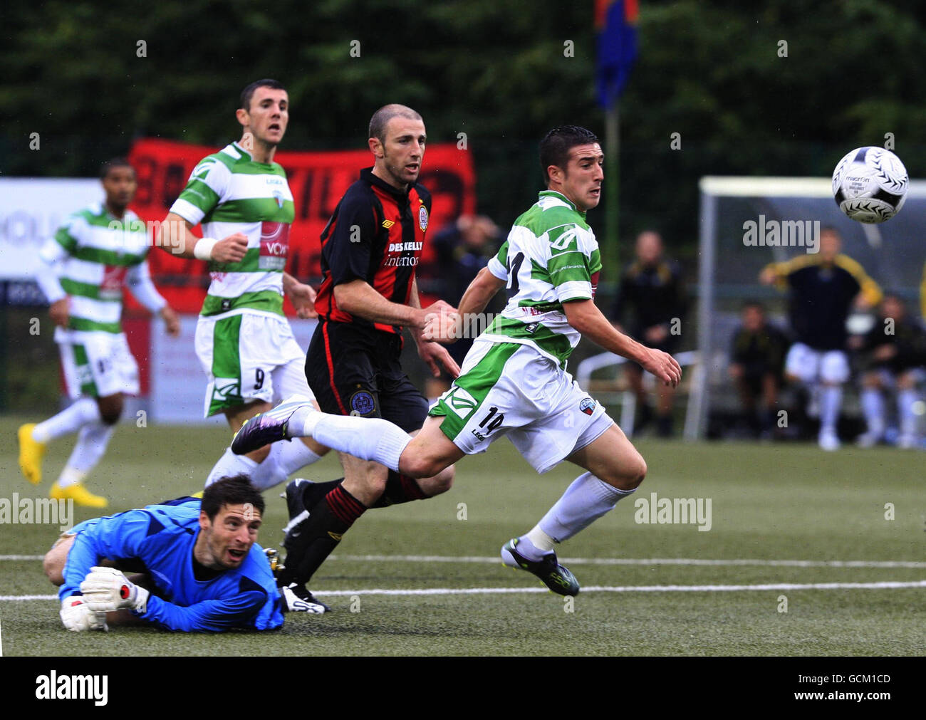 Soccer - Champions League Qualifiers - Round Two - Second Leg - The New Saints v Bohemians - Park Hall Stock Photo
