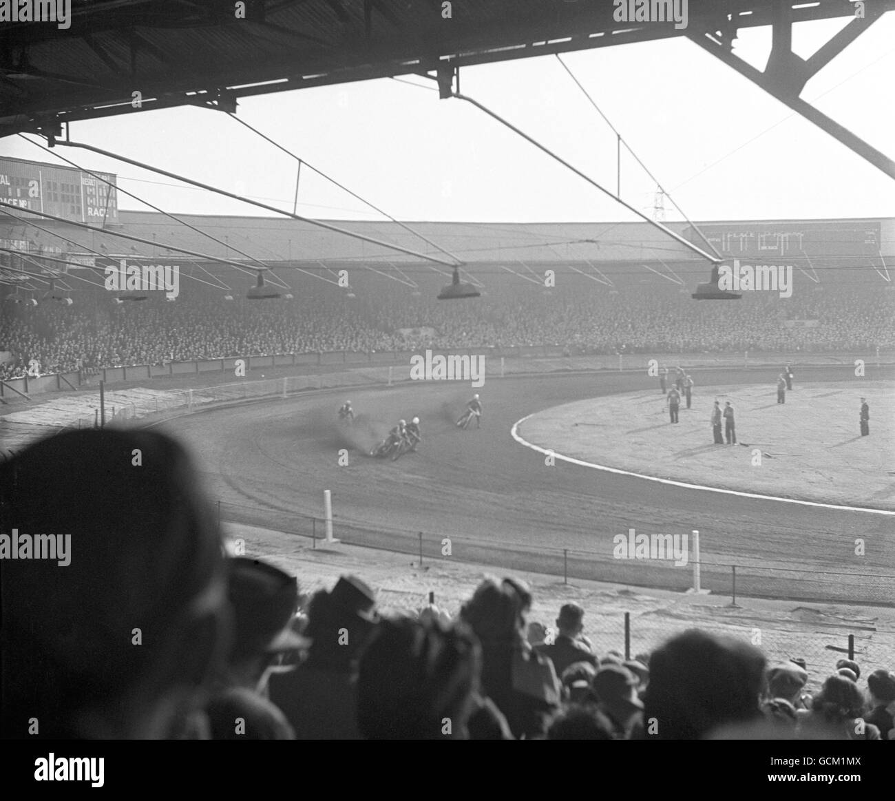A general view of the speedway at wimbledon stadium hires stock