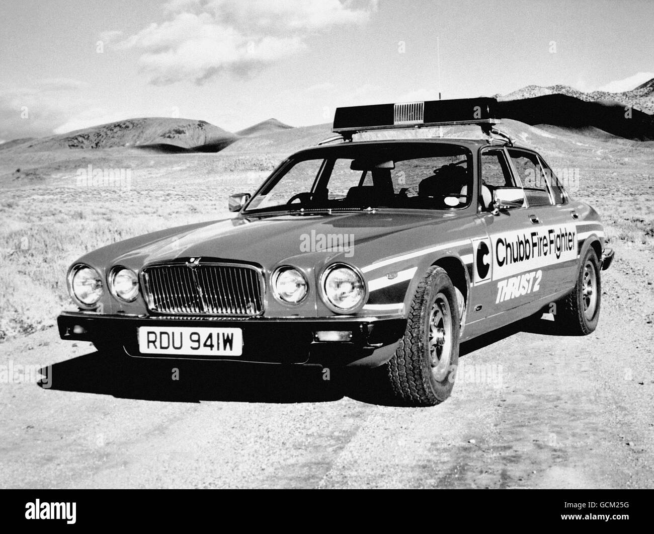 Motoring Jaguar Fire Car Nevada Stock Photo Alamy