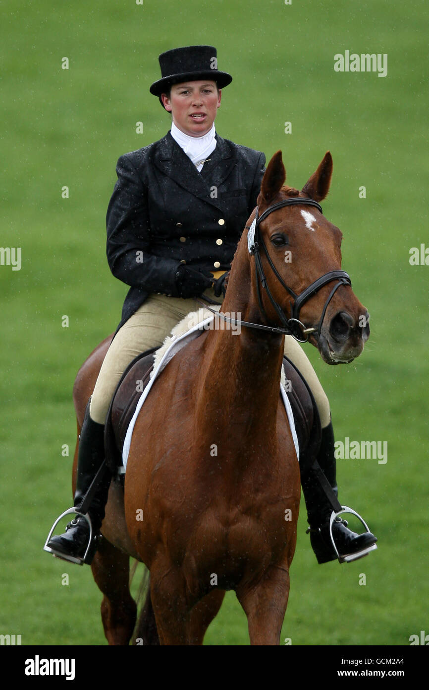 Equestrian - Mitsubishi Motors Badminton Horse Trials 2010 - Day One - Gloucestershire Park. Great Britain's Rosie Thomas on Barry's Best during the Dressage Stock Photo