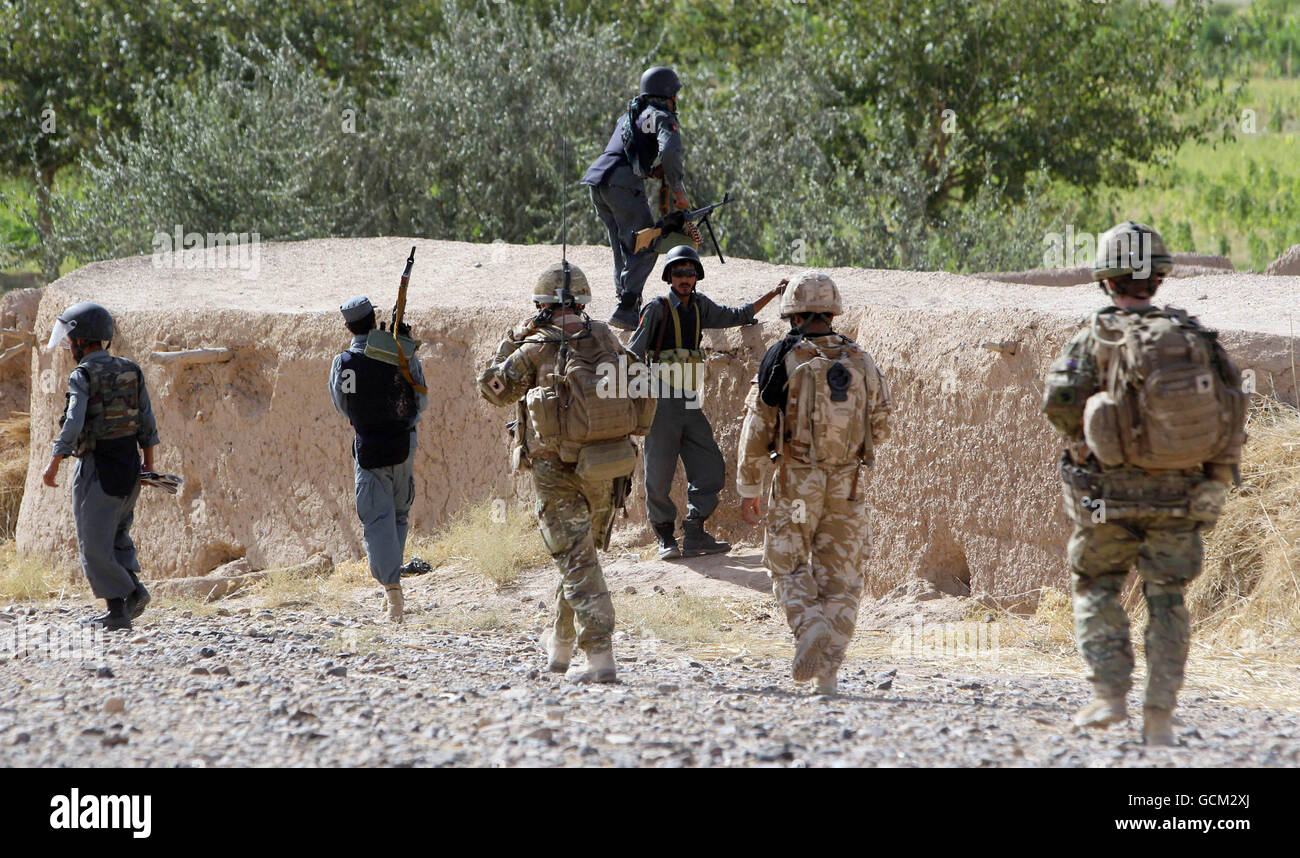 Army supports ANP led operation Stock Photo