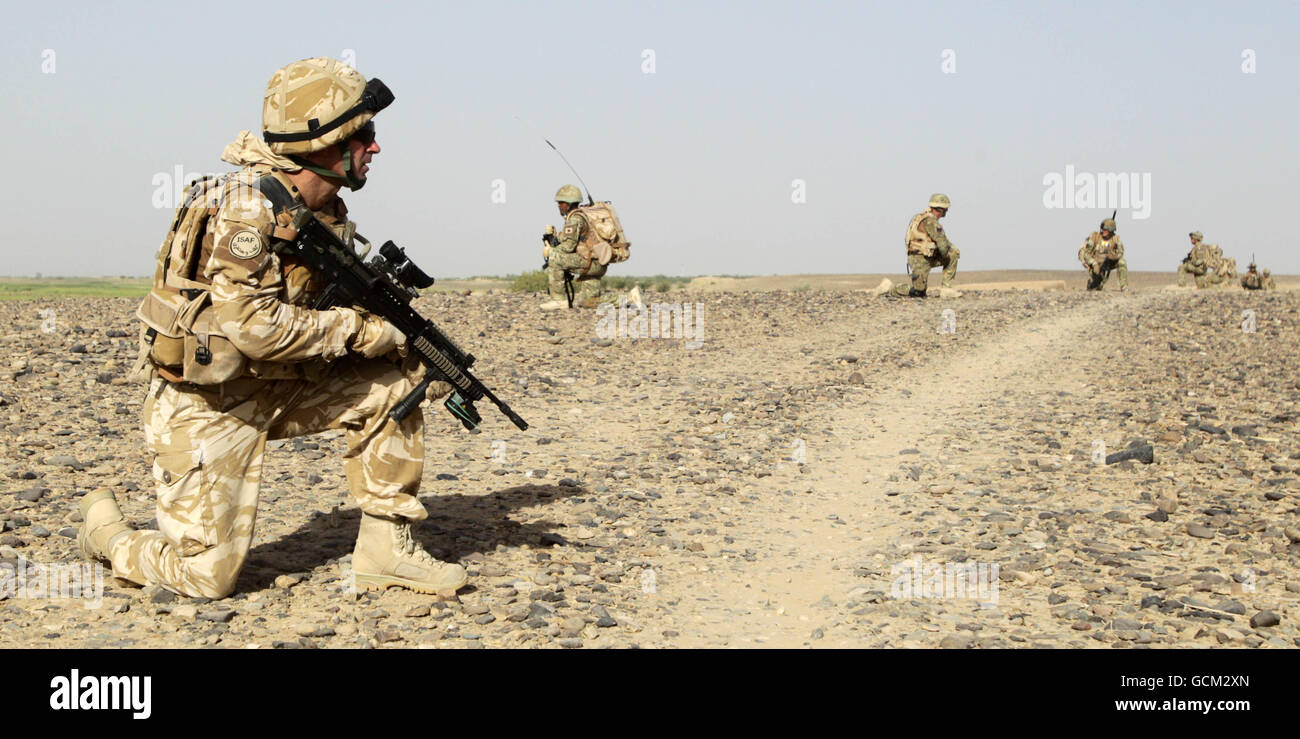 Army supports ANP led operation Stock Photo