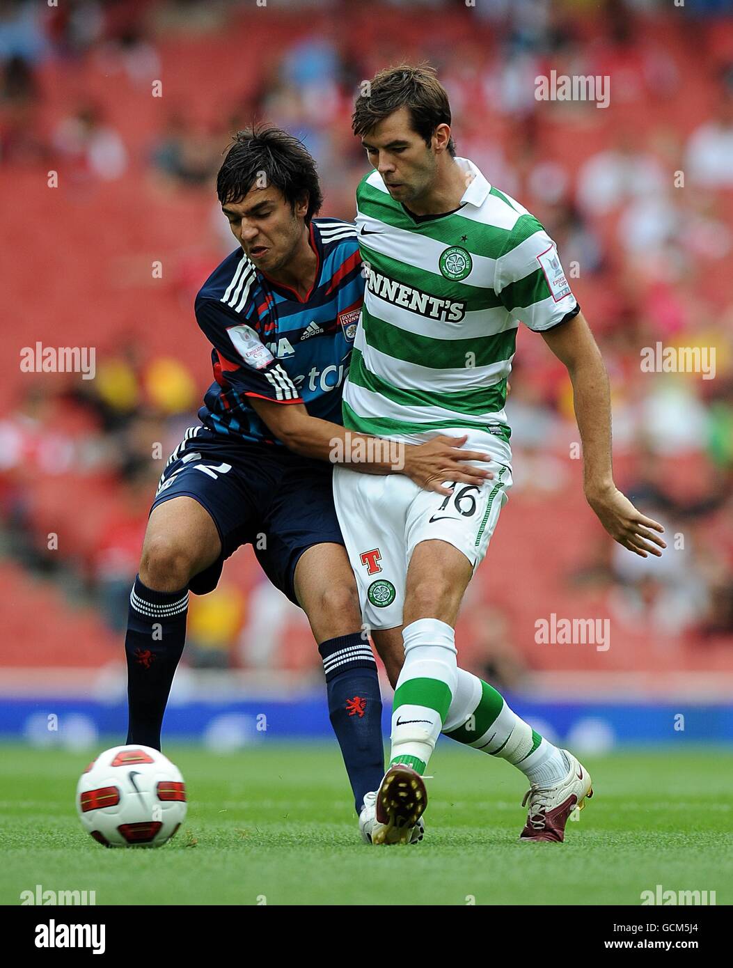 Soccer - Emirates Cup 2010 - Celtic v Olympique Lyonnais - Emirates Stadium Stock Photo