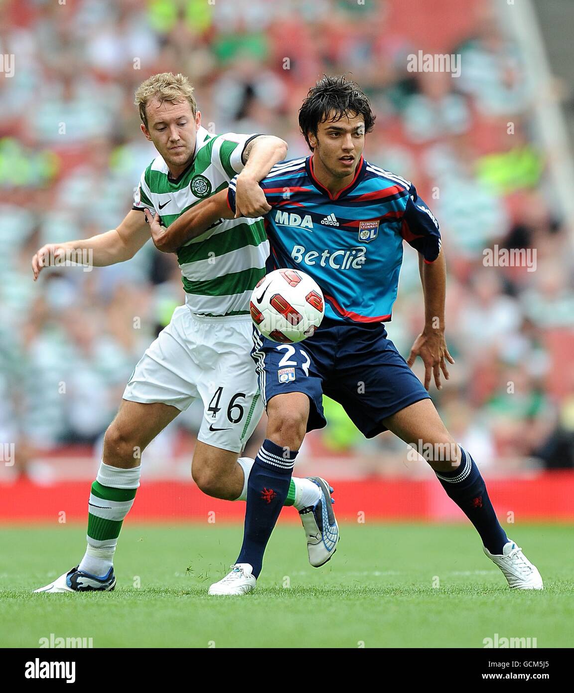 Soccer - Emirates Cup 2010 - Celtic v Olympique Lyonnais - Emirates Stadium Stock Photo