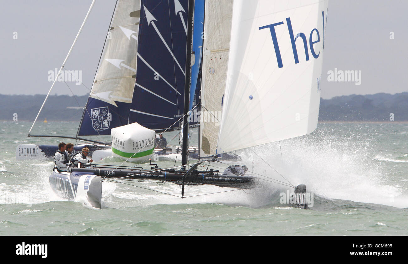 Sailing Cowes Week Day Two Isle of Wight. The fleet of Extreme 40