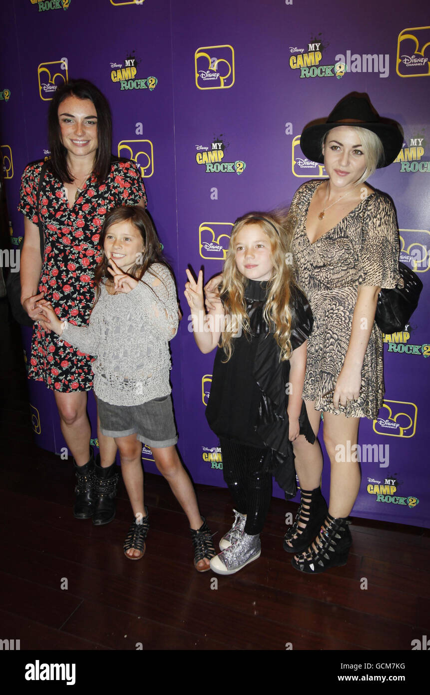 (Left to right) Lois Winstone, Ellie Rae Winstone, Mercy Winstone and Jaime Winstone during the filming of the finale of Disney Channel's TV talent show 'My Camp Rock 2: The Final Jam' at KOKO in London. Stock Photo