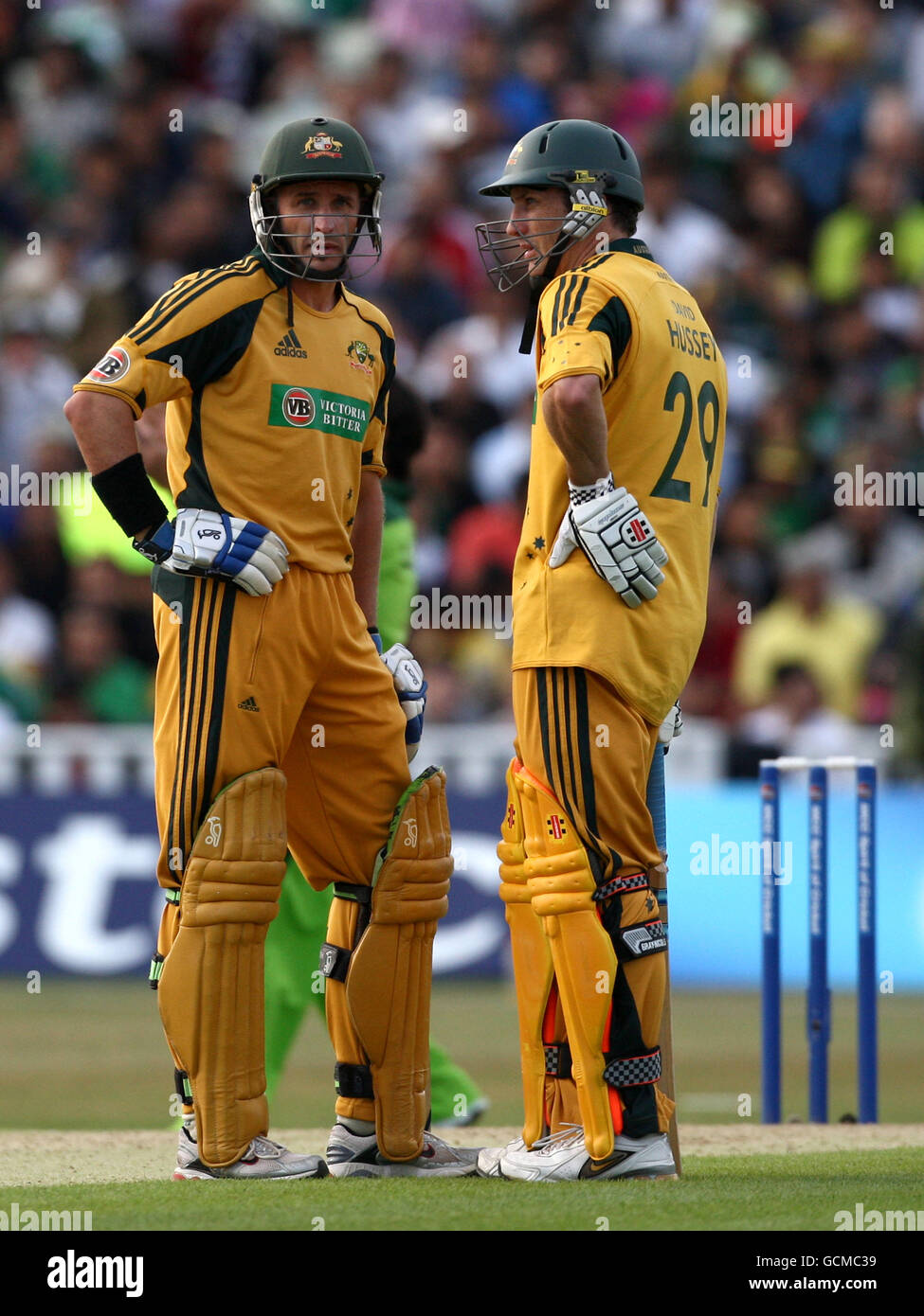 Australian batsmen mike hussey left and david hussey right hires stock photography and images