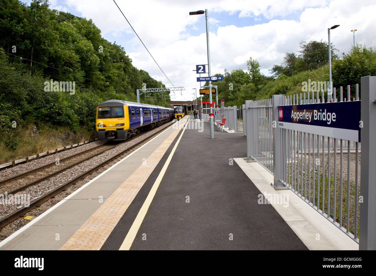 Apperley Bridge Railway Station, opened in December 2015 Stock Photo