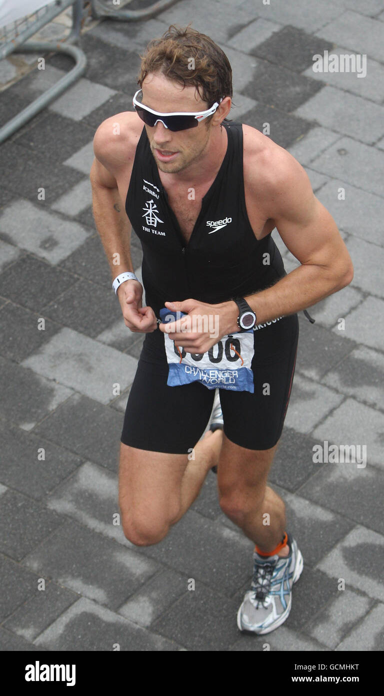 Formula 1 racing driver Jenson Button competes in the Challenger World ...