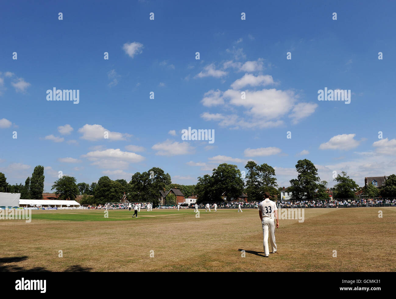 Cricket - Liverpool Victoria County Championship - Division Two - Day One - Surrey v Sussex - Guildford Cricket Club Stock Photo