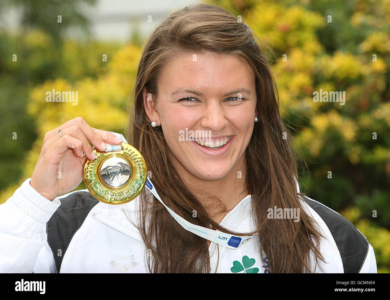 Swimming - Ireland Team arrive from European Championships - Dublin Airport Stock Photo