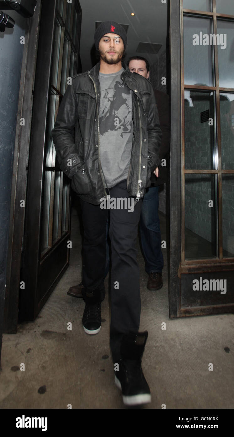 Madonna's birthday celebrations. Jesus Luz arriving for Madonna's birthday party at Shoreditch House in east London. Stock Photo