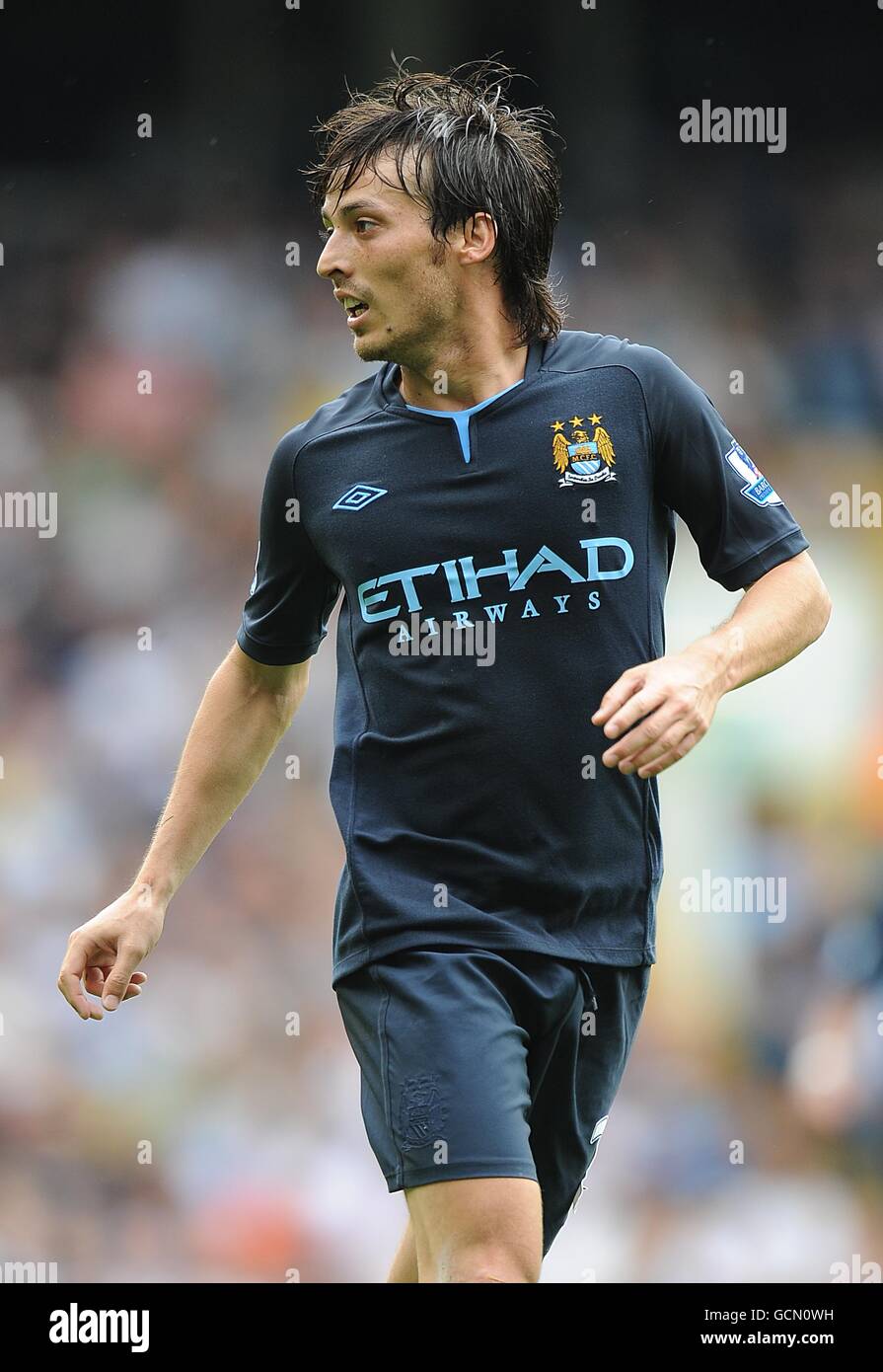 Soccer - Barclays Premier League - Tottenham Hotspur v Manchester City - White Hart Lane. David Silva, Manchester City Stock Photo