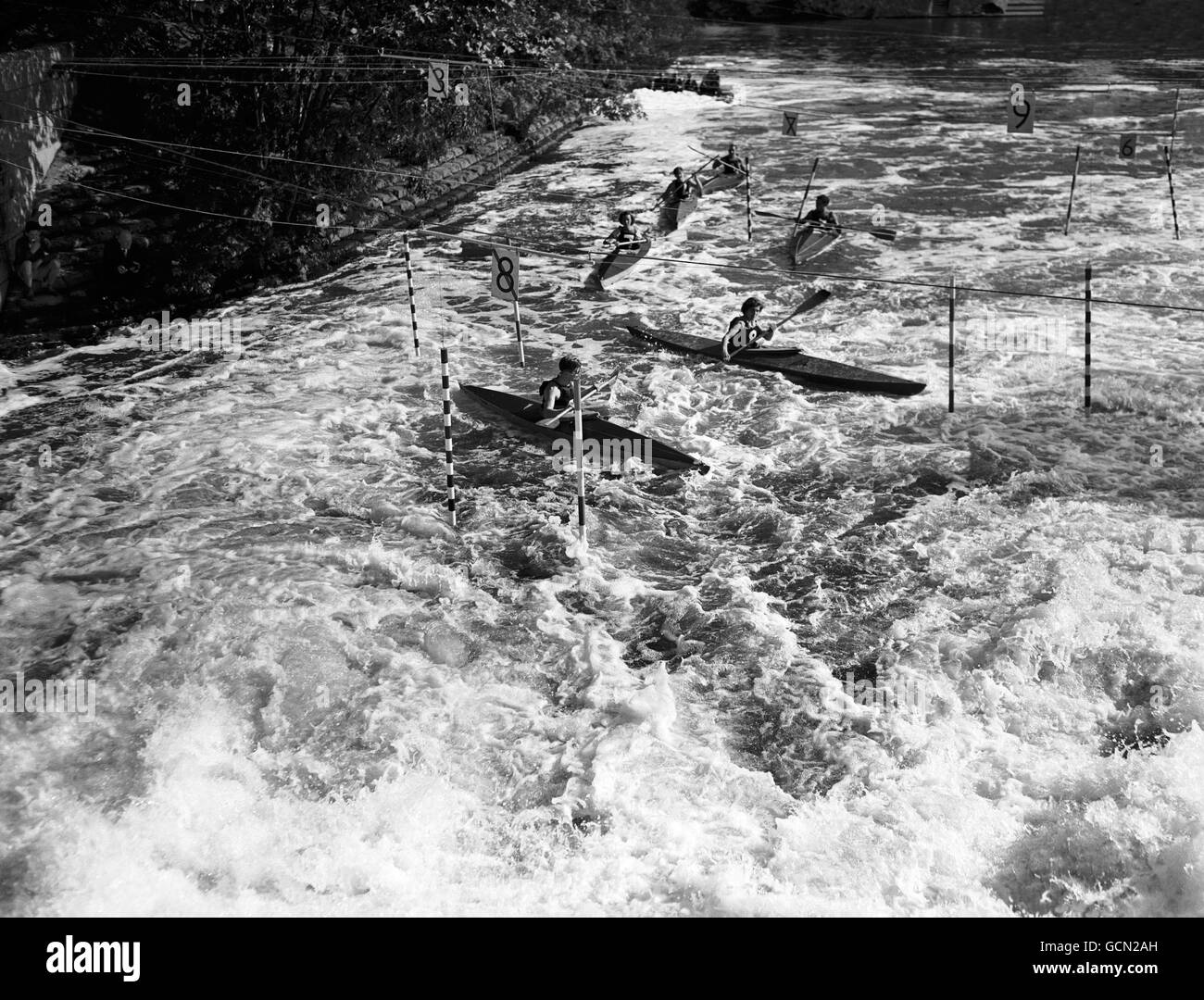 Canoe rapids Black and White Stock Photos & Images - Alamy